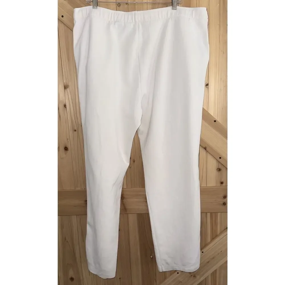 Polo Ralph Lauren White Red Navy Side Stripe Pique Track Pant Joggers USA Sz XL